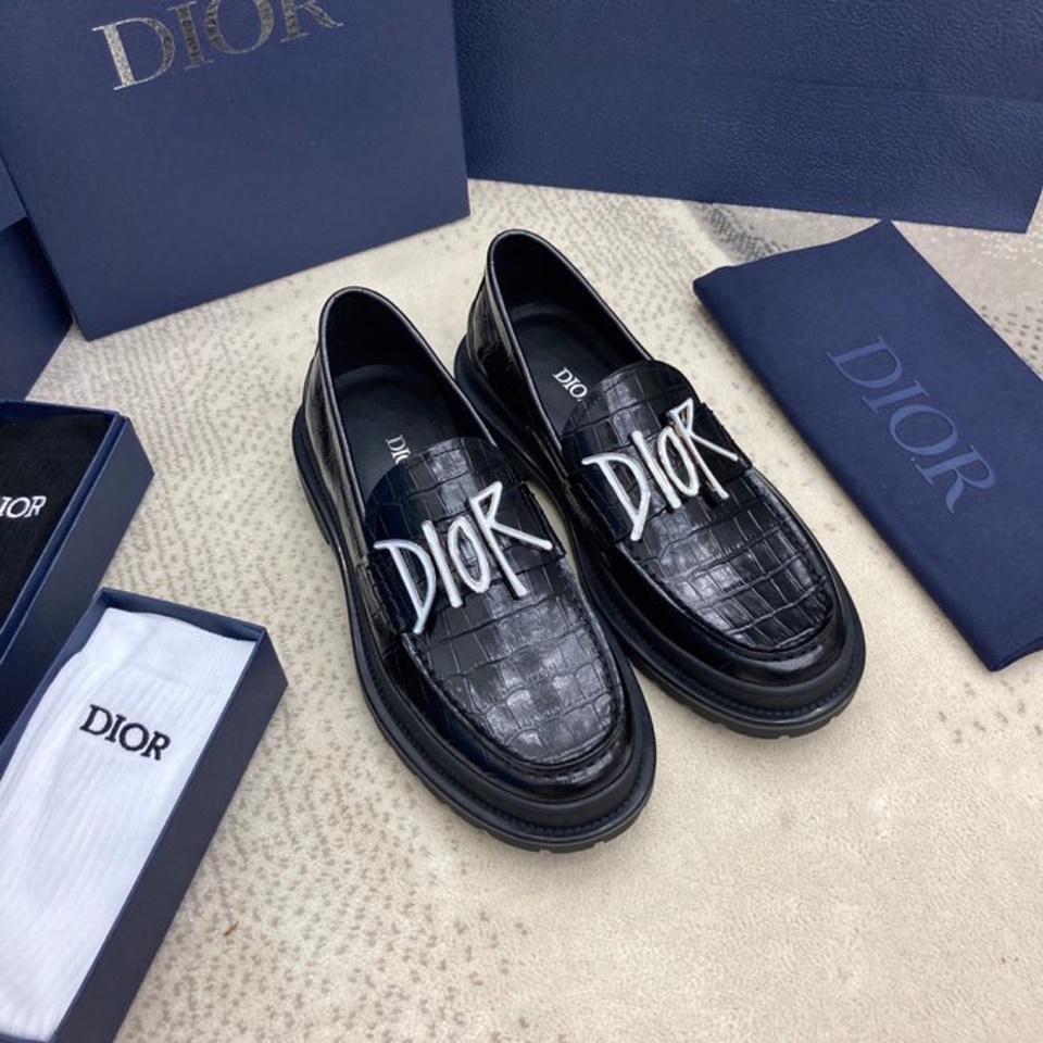 Giày Loafer nam Dior hàng hiệu Đen D03  LOUIS LUXURY